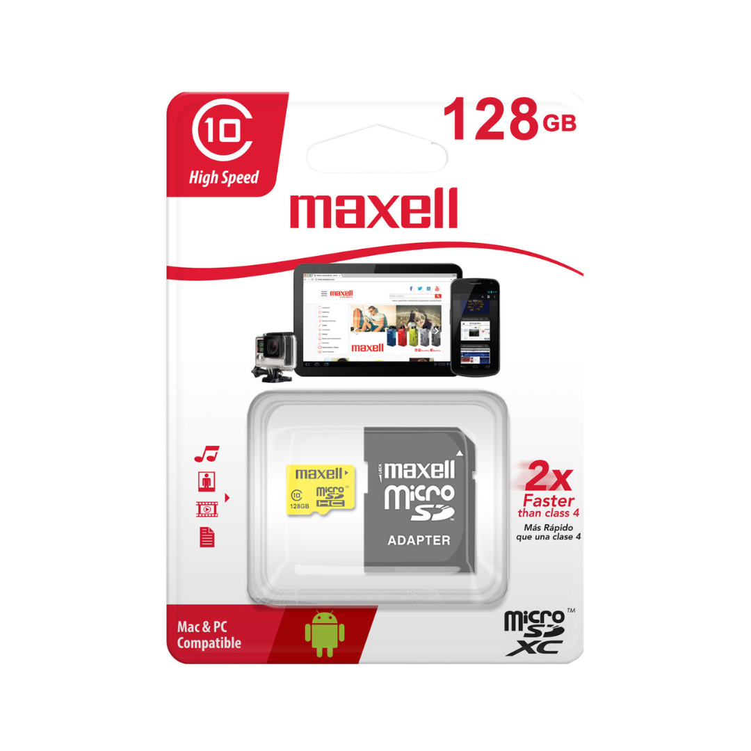 Memoria R36S Maxell Micro SD 128GB 90 MB/S