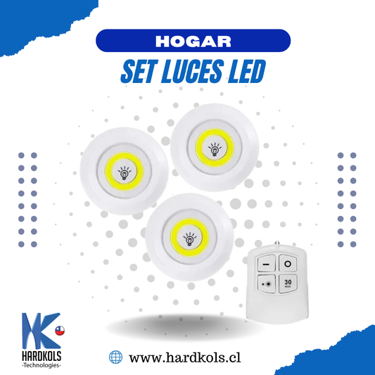 SET LUCES LED CON CONTROL REMOTO